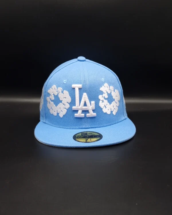 کلاه بک فیت طرح LA آبی آسمانی کد 0042 ای ان دی